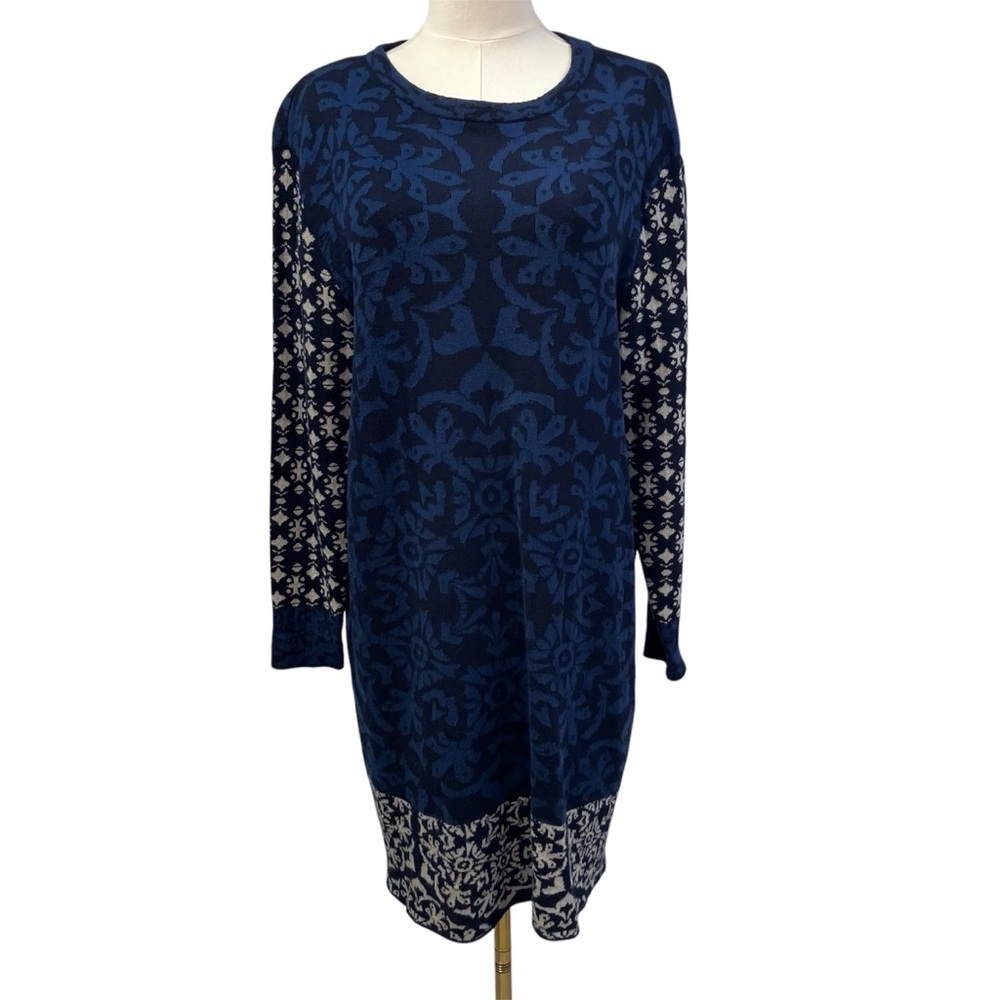Gypsy 05 Global Village Crew Neck Sweater‎ Dress Geometric Designer Womens small